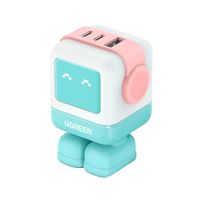 Adaptador/Cargador de corriente UGREEN Uno, USB-C 65W, Puertos 2 x USB-C / 1 x USB-A (CD361) - Pink