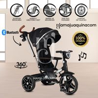 Triciclo Guiador Giratorio 3 en1 «HARDIN» Negro