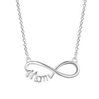 Collar mamá infinito plateado