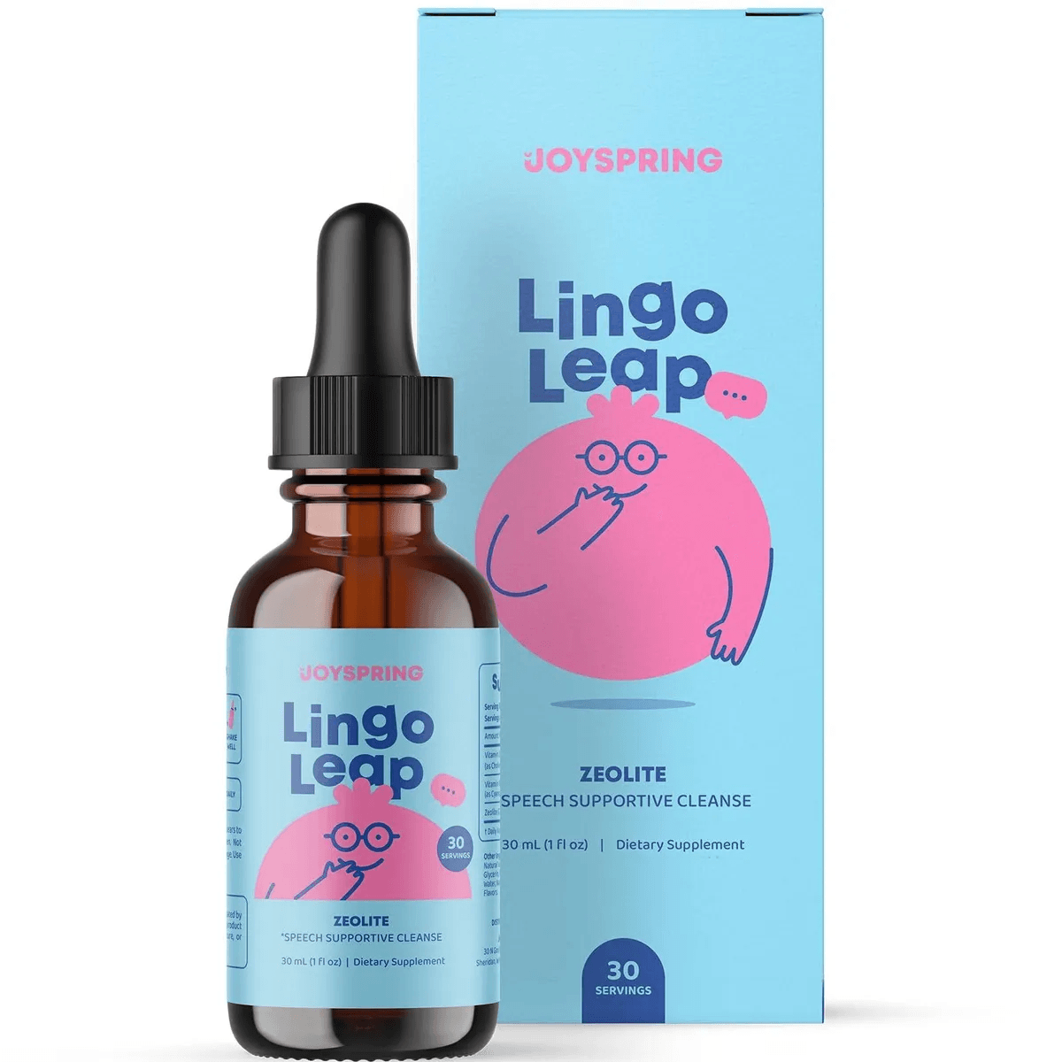 JoySpring Lingo Leap Zeolite 30ml Suplemento Infantil con B12 y D3 +3 años