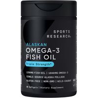 Sport Research Alaskan Omega 3 Fish Oil Triple Strength 1040mg (90 softgels)