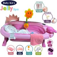 NUEVO Tina Bañera Plegable JELLY Con Termómetro Rosado