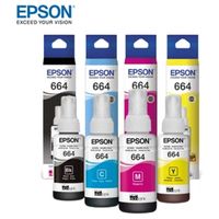 Kit De Tinta Epson 4 Colores T664 Cyan , Magenta , Amarillo Negro