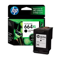 Tinta HP 664XL Negro Original F6V31AL