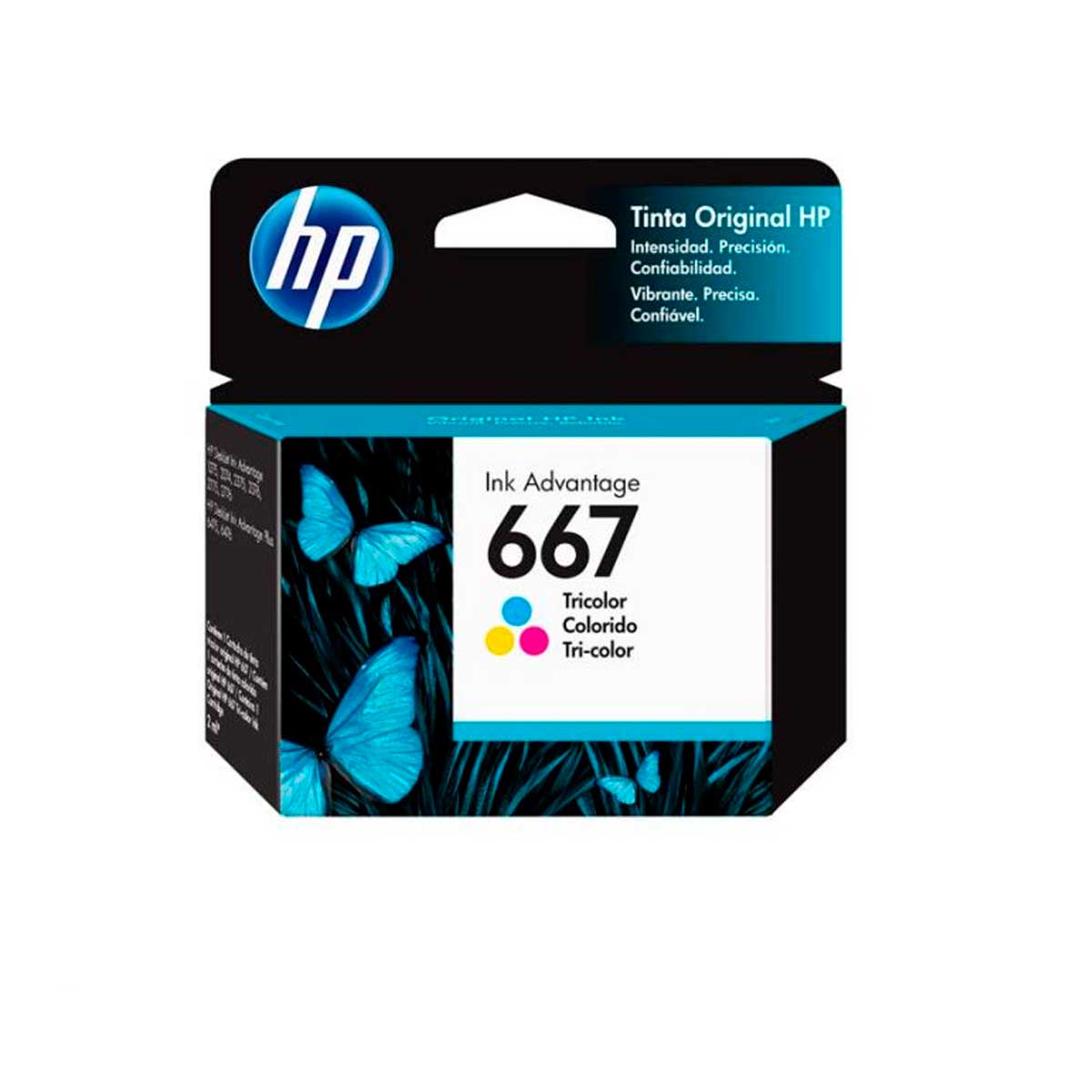 Cartucho de Tinta HP 667 Tricolor Original 3YM78AL