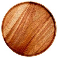 Plato DECO HOME Redondo Madera Acacia
