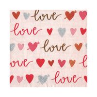 Servilletas de Papel ARTI Corazones 3 Pliegues Paquete 20un