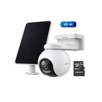 Cámara seguridad EB8 4G 4K + Micro SD 64GB con batería y rotación 360° con panel solar - Ezviz