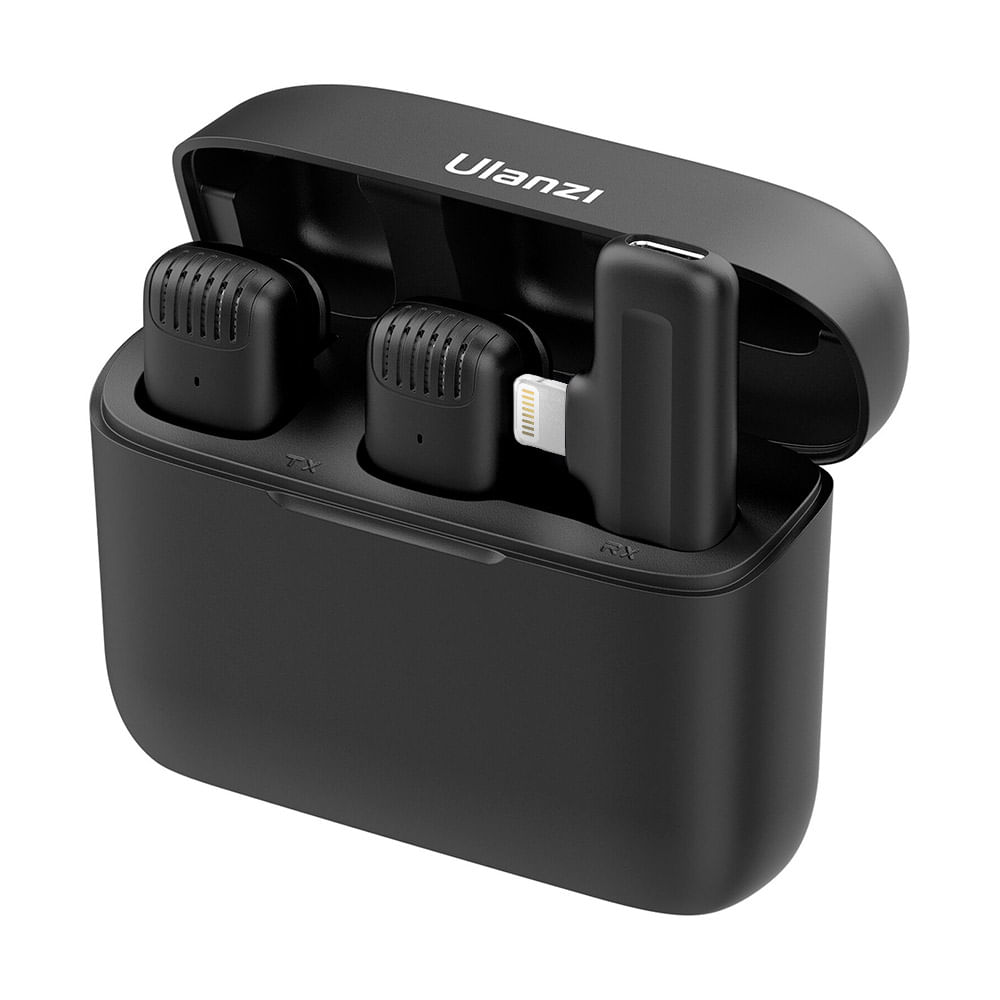 Micrófono Doble de Solapa Ulanzi J12 Inalámbrico para iPhone