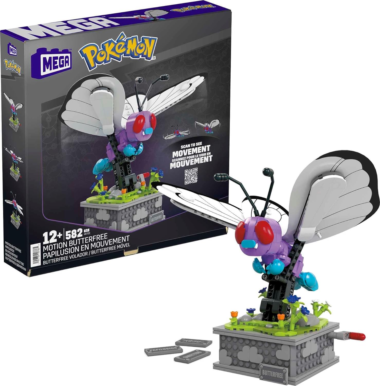POKEMON MEGA BUTTERFREE 852 PIEZAS MOVIMIENTO