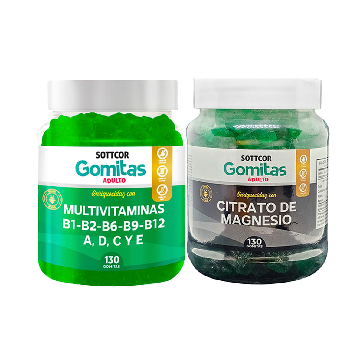 Gomitas Adulto Multivitaminas + Gomitas Citrato de Magnesio