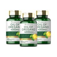 3 Aceite de orégano 4000 Mg - Carlyle 150 cápsulas blandas