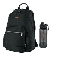 Kit Mochila porta laptop y Tomatodo de plastico Truper