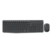 Kit Teclado + Mouse Logitech MK235 Wireless USB SP Black
