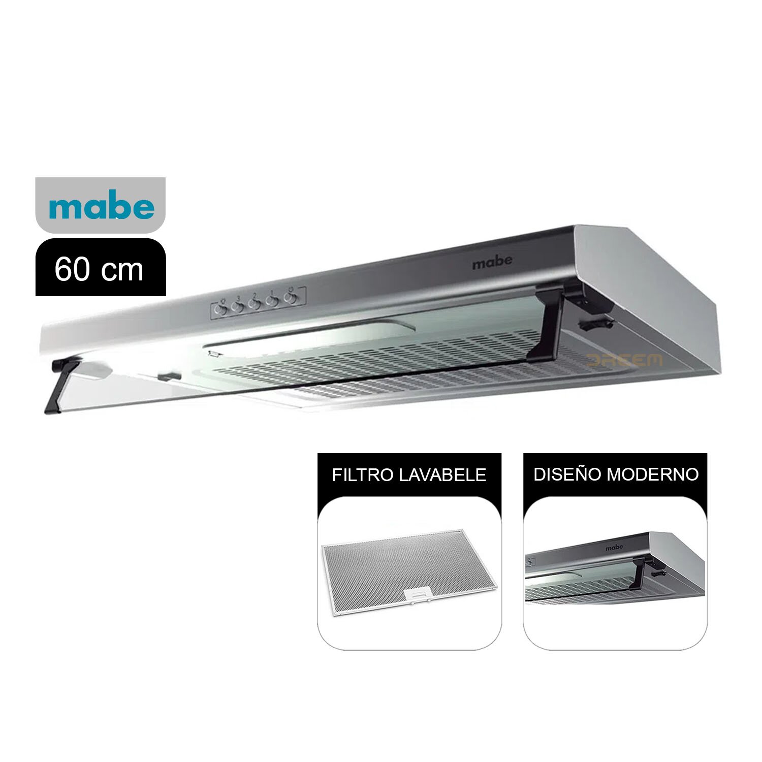 Campana Extractora CMU6020PI0 Mabe 60 CM