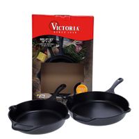SET SARTENES HIERRO FUNDIDO ESMALTADO VICTORIA 25, 30 CM