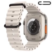 Correa Ocean Ultra para Apple Watch Color Beige Hebilla Ajustable Negro