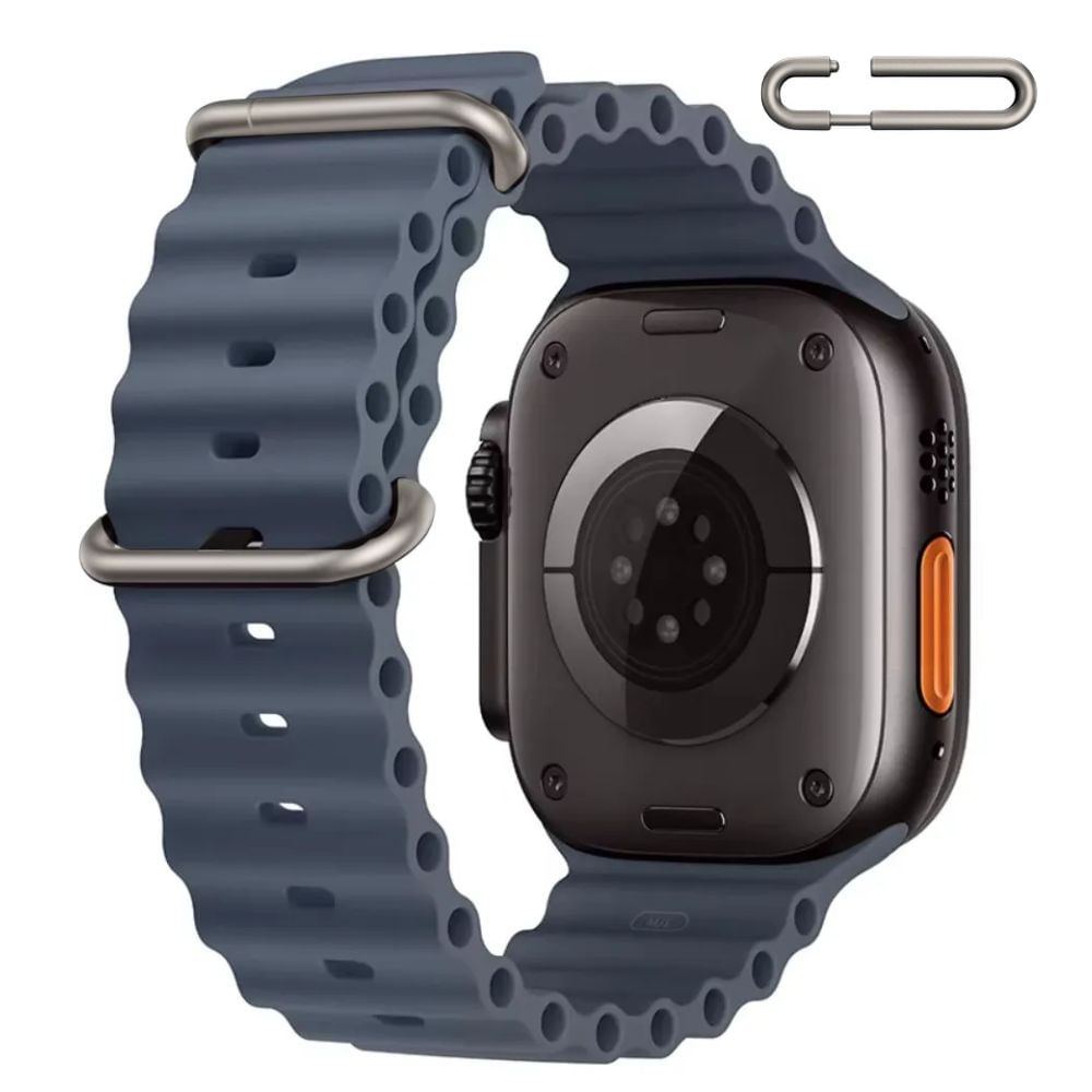 Correa Ocean Ultra para Apple Watch Color Gris Claro Hebilla Ajustable Titanio
