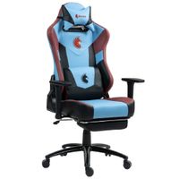 Silla Gamer Dreizt Heroes Series Azul Claro Premium Alta Calidad