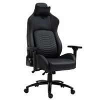 Silla Gamer Dreizt Titan Series Negro Premium Almohadilla Inteligente Reclinable Gas Lift Clase 4