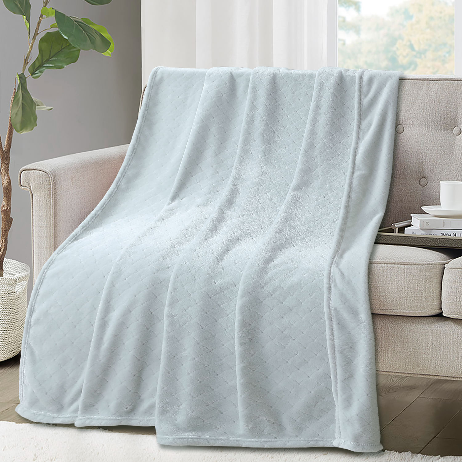 Manta Oi26 Rombos Light Gris