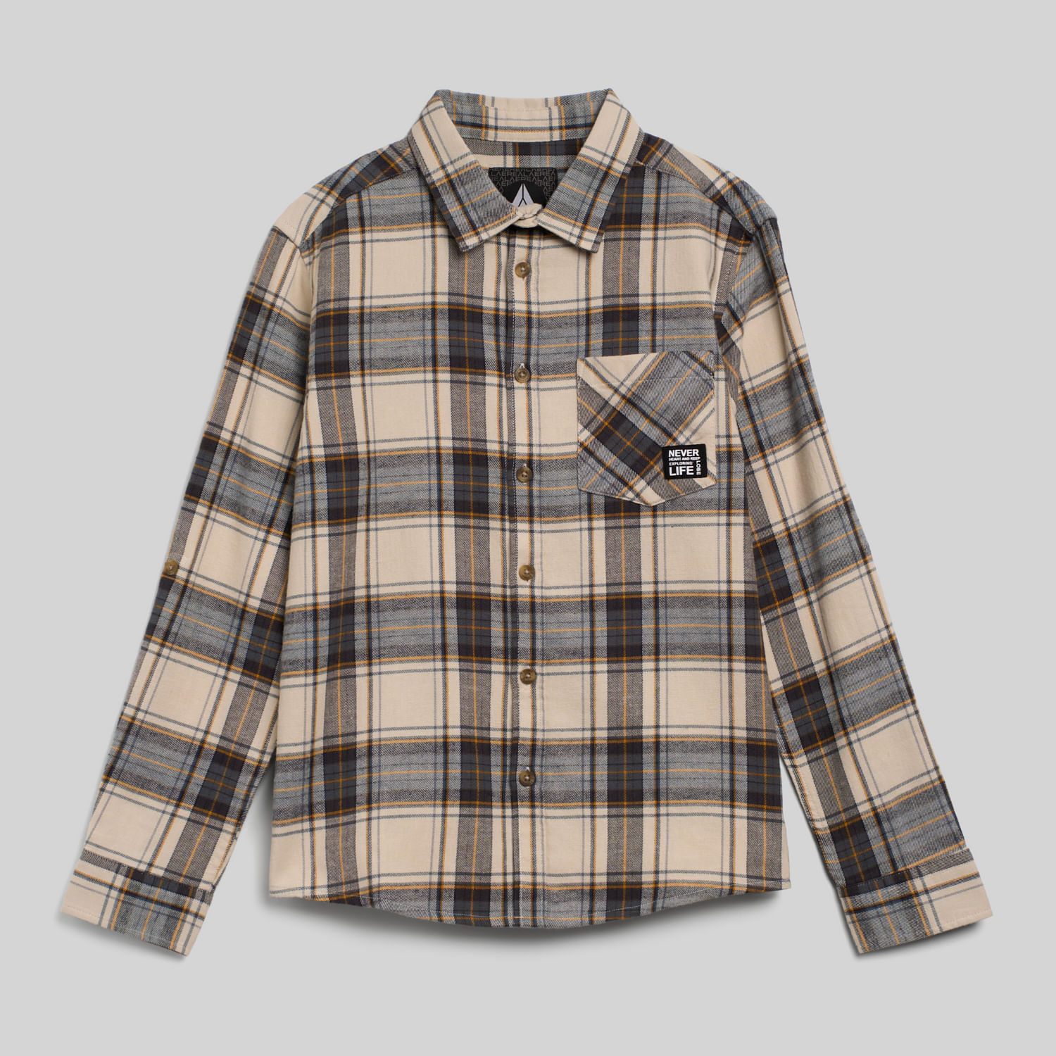 Camisa Manga Larga Para Teen Niño Checks Aereal