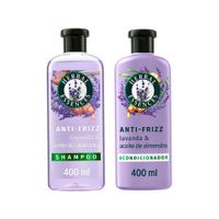 Pack HERBAL ESSENCES Anti-Frizz Lavanda y Aceite de Almendra: Shampoo 400ml + Acondicionador 400ml