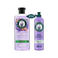 Pack HERBAL ESSENCES: Shampoo Anti-Frizz Frasco 400ml + Crema para Peinar Frasco 285ml
