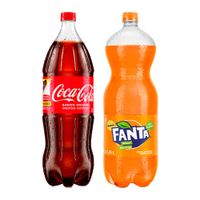 Pack Gaseosa COCA COLA Botella 2.25L + Gaseosa FANTA Naranja Botella 2.25L