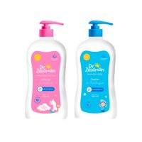 Pack DR ZAIDMAN: Shampoo para Niños Capitán de Burbujas Botella 400ml + Acondicionador para Niñas Brillo de Estrellas Botella 400ml