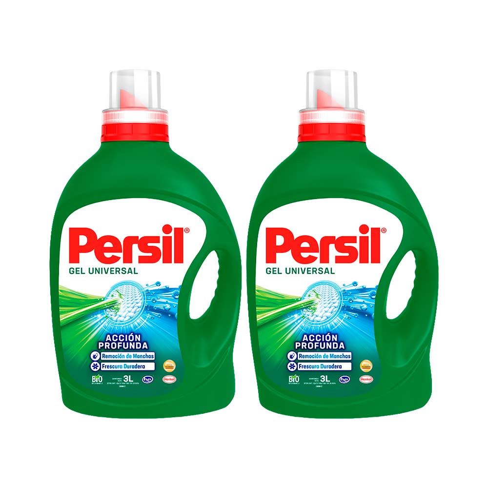 Pack Detergente Líquido PERSIL Universal Acción Profunda Botella 3L x 2un