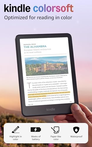 Amazon Kindle Colorsoft 16 GB (newest model) – With color display that brings covers and content t