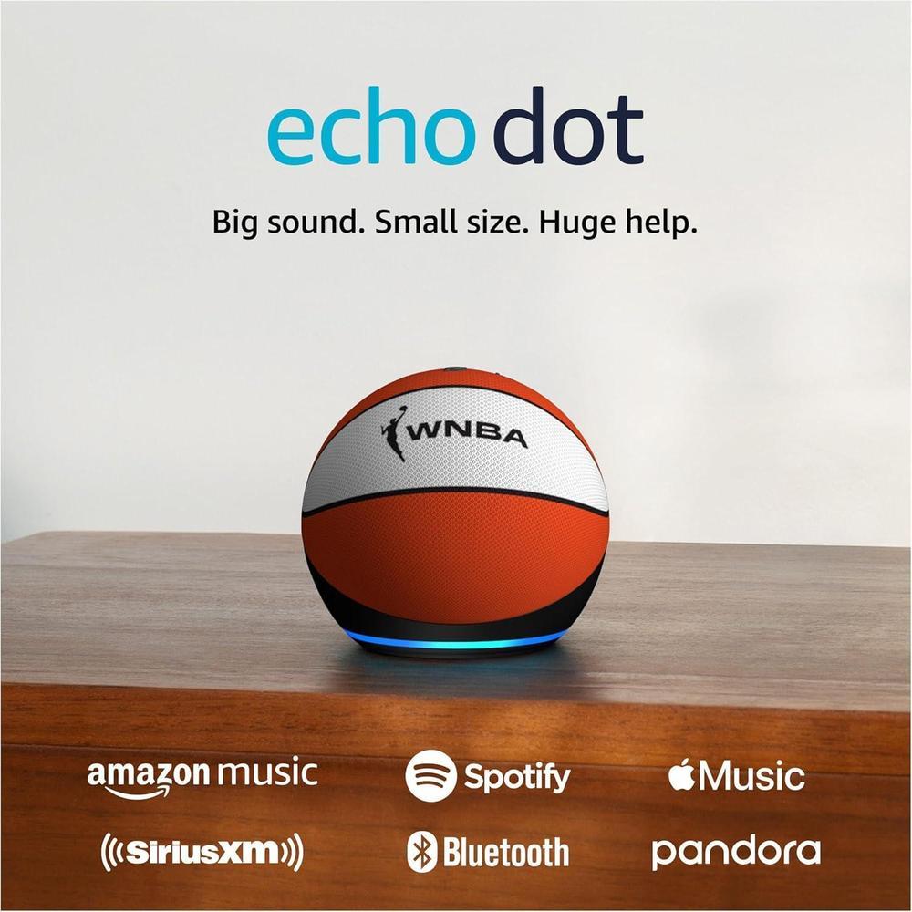 Echo Dot de Ediciv=n Limitada WNBA - völtimo Modelo con Mejor Calidad de Sonido y Funcionalidades In