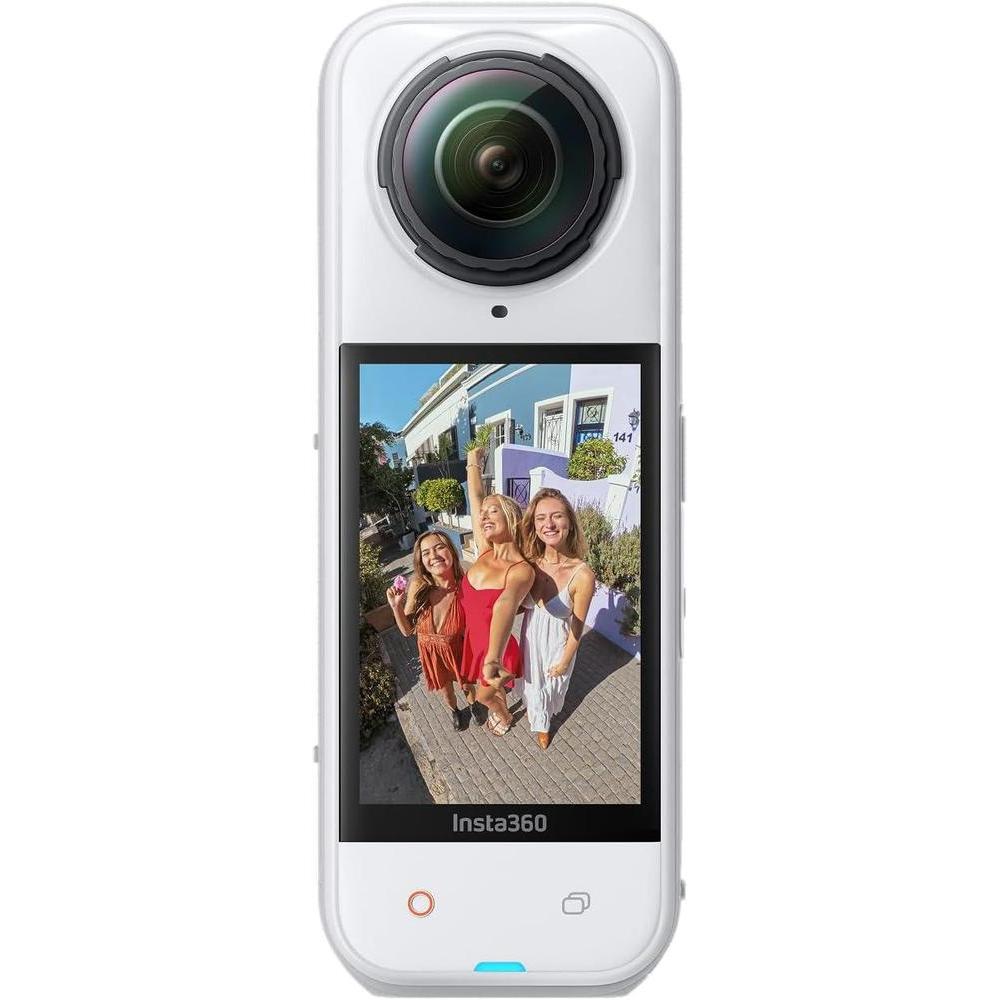 Cv°mara de acciv=n 8K 360¬8 Insta360 X5 Satin White, resistente, lentes intercambiables, gran duraci