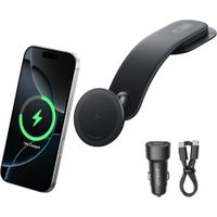 Cargador inalv°mbrico magnv©tico para coche Anker, montaje ajustable 360¬8, 15 W Qi2 certificado con