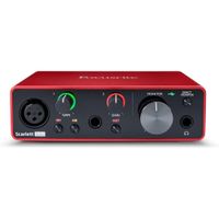 Focusrite Scarlett Solo - Interfaz de audio USB de 3¬™ generaciv=n con preamplificador y salidas bal