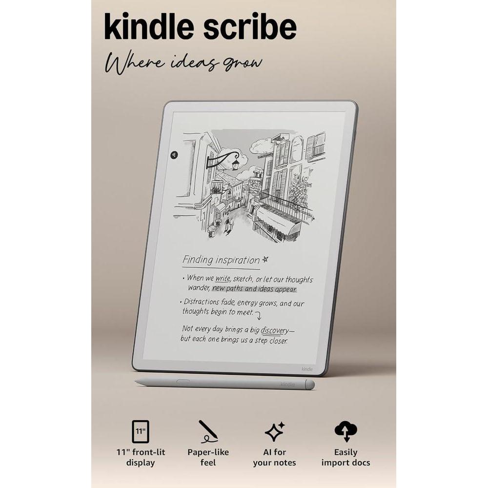 Amazon Kindle Scribe 32GB (modelo mv°s nuevo), pantalla similar al papel, luz frontal, incluye lv°pi
