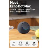 Amazon Echo Dot Max (newest model), Alexa speaker with room-filling sound and nearly 3x bass, Great