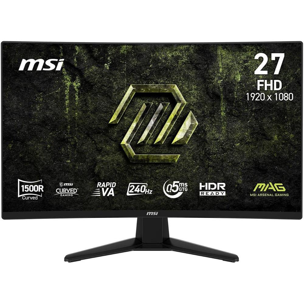 Monitor para juegos MSI MAG 274CF E20 con resoluciv=n FHD, 200Hz, 0.5ms, HDR, Adaptive Sync, HDMI y