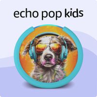 Amazon Echo Pop Kids v?ltimo modelo, disev±ado para niv±os con control parental, incluye 6 meses de