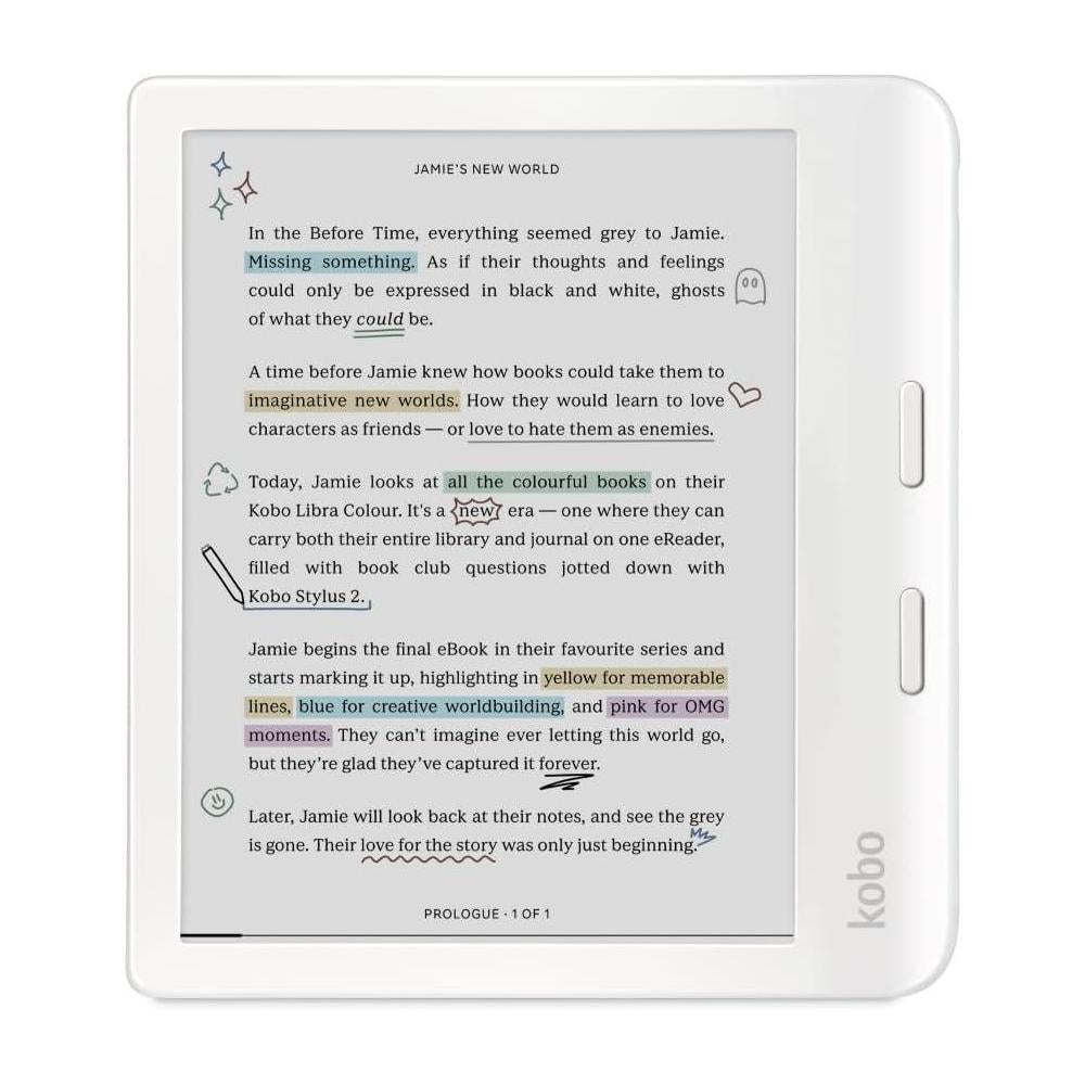 Kobo Libra Colour eReader con pantalla Kaleido‚Ñ¢ 3, modo oscuro, resistencia al agua y soporte para