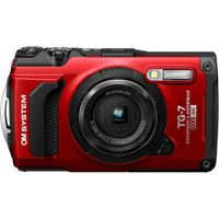 OM System OLYMPUS Tough TG-7 Cv°mara Subacuv°tica Roja, Impermeable, Alta Resoluciv=n y Brillo, Vide