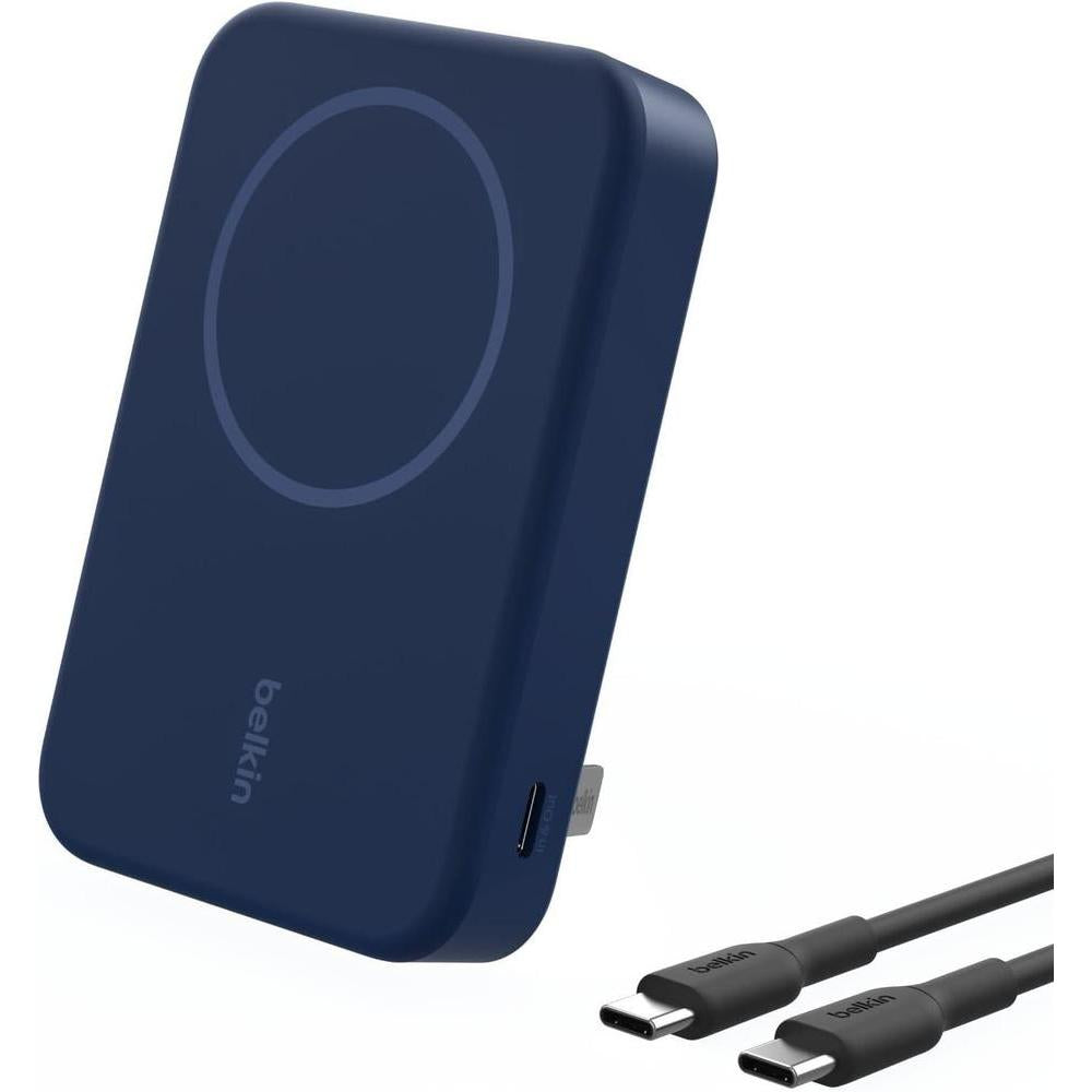 Banco de energv?a portv°til Belkin con carga inalv°mbrica de 15W, MagSafe y soporte para iPhone, Air