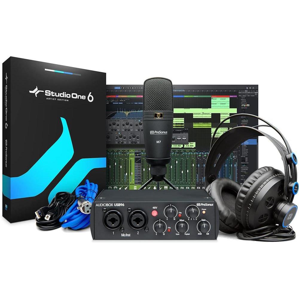 PreSonus AudioBox 96 25 aniversario con paquete de grabaciv=n en estudio y software de producciv=n D