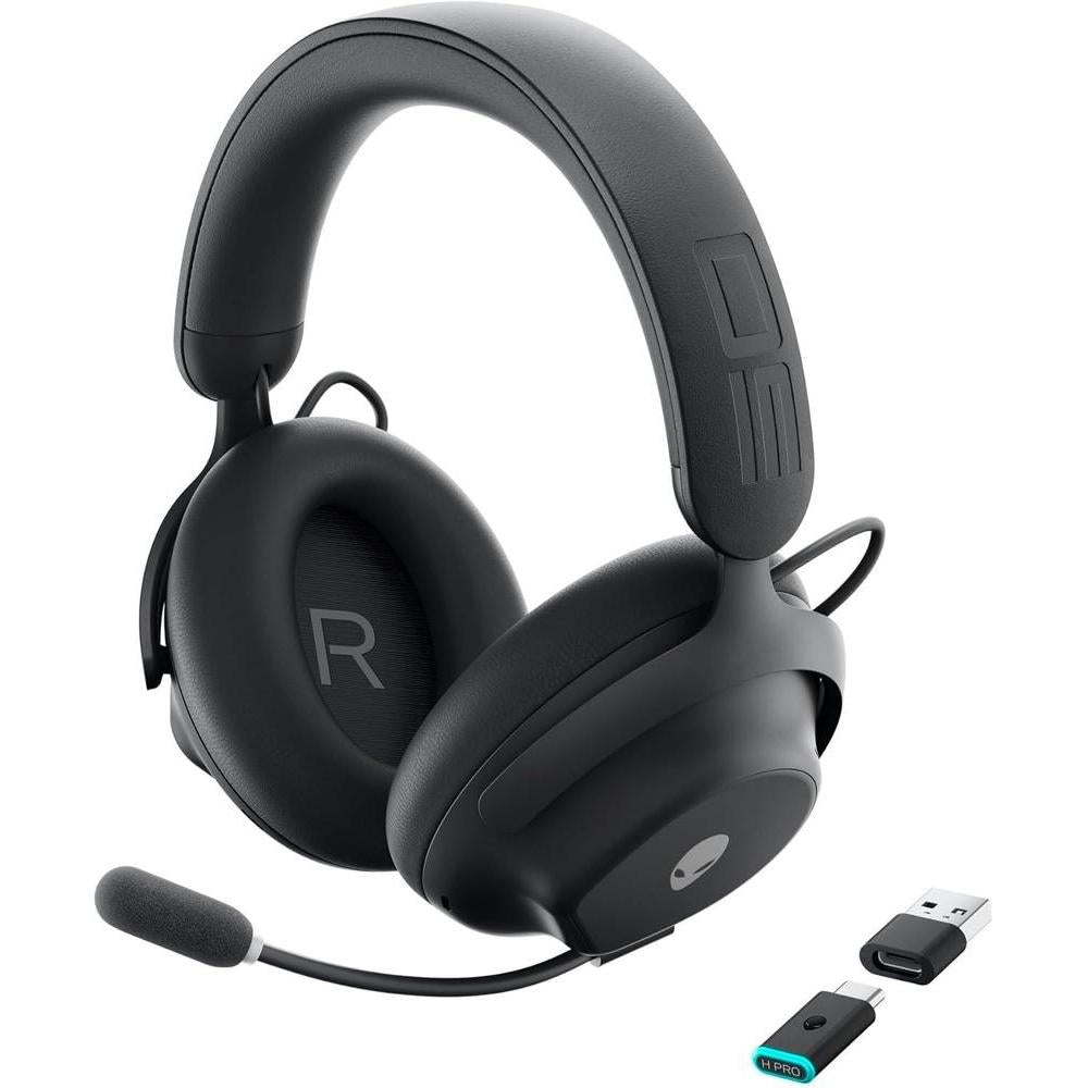 Alienware auriculares inalv°mbricos para juegos con Bluetooth 5.3, carga rv°pida, cancelaciv=n activ