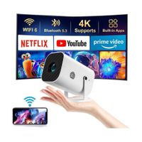 Proyector portv°til con WiFi y Bluetooth, enfoque elv©ctrico y aplicaciones integradas, compatible c