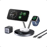 Anker Prime MagSafe: Estaciv=n de carga inalv°mbrica 3 en 1, certificada Qi2 para iPhone y Apple Wat