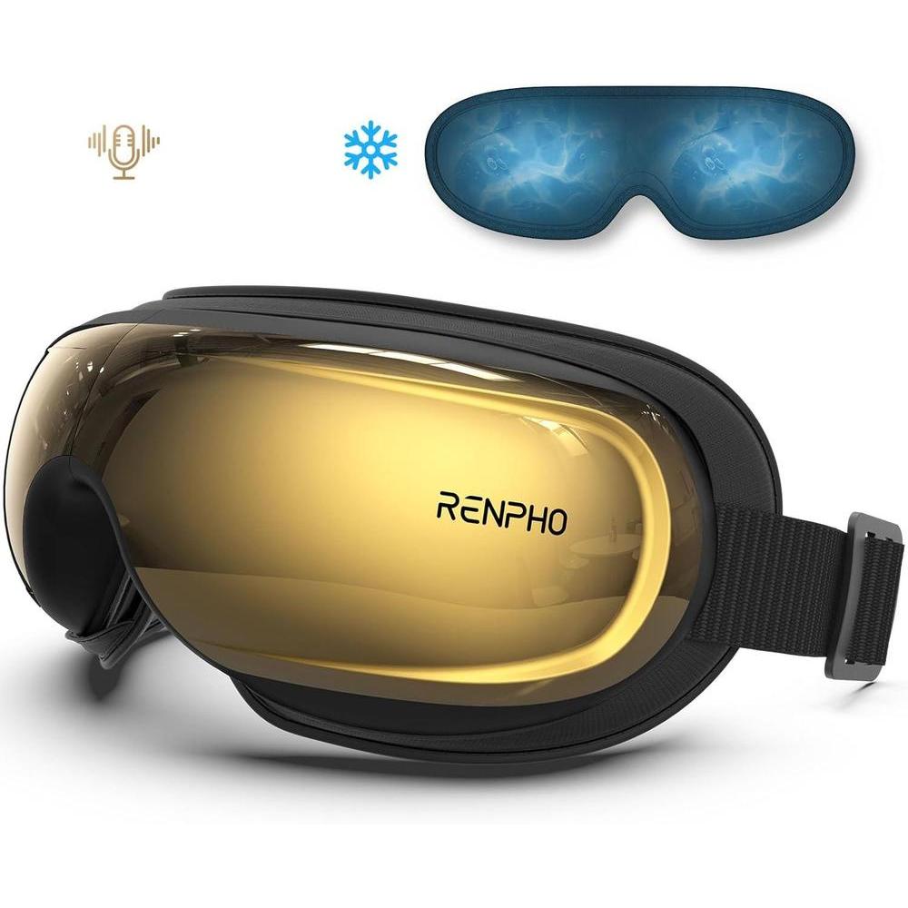 Masajeador de ojos RENPHO Eyeris con control de voz, ajustes de calor y enfriamiento, ideal para ali