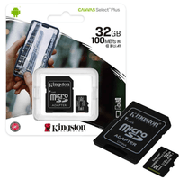 Memoria Micro SD Kingston Canvas 32GB Clase 10 UHS-I 100 MB/S