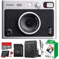 Fujifilm Instax Mini EVO Cv°mara Hv?brida Instantv°nea Paquete con Pelv?cula, Tarjeta de Memoria y E
